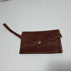 Portland Leather Goods Envelope Convertible Wristlet/ Clutch
